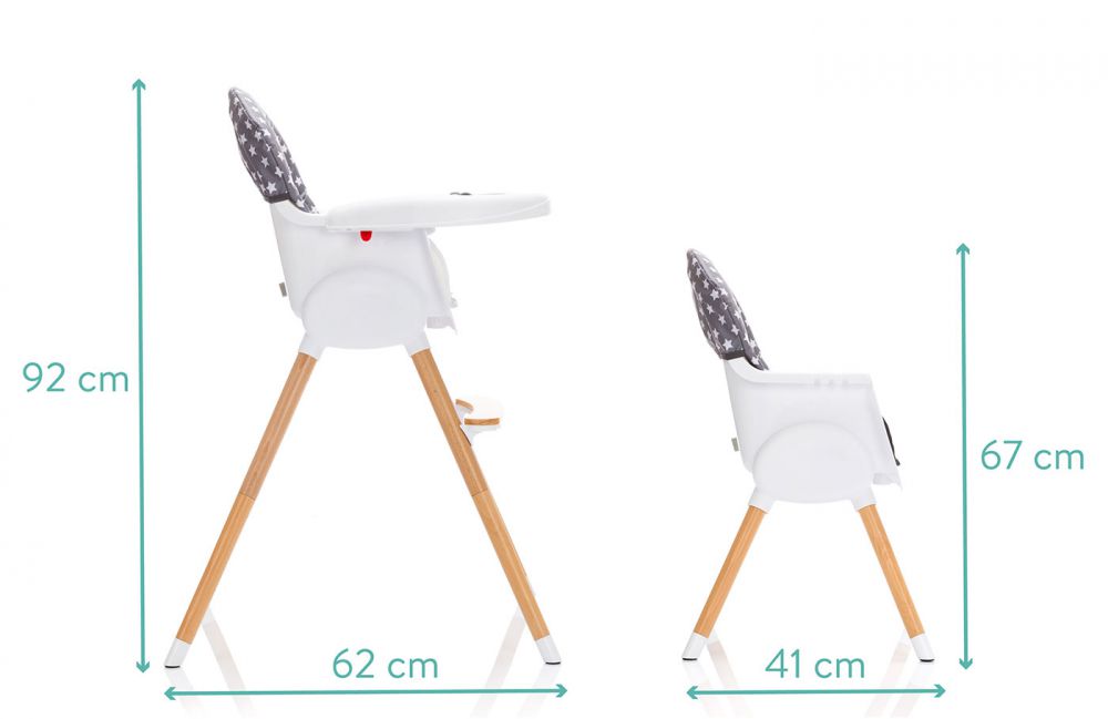 Kinderstoel 2 in 1 - Paul design - Verstelbaar